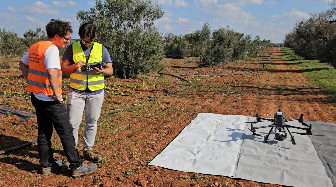 Setting up the drone for the flight