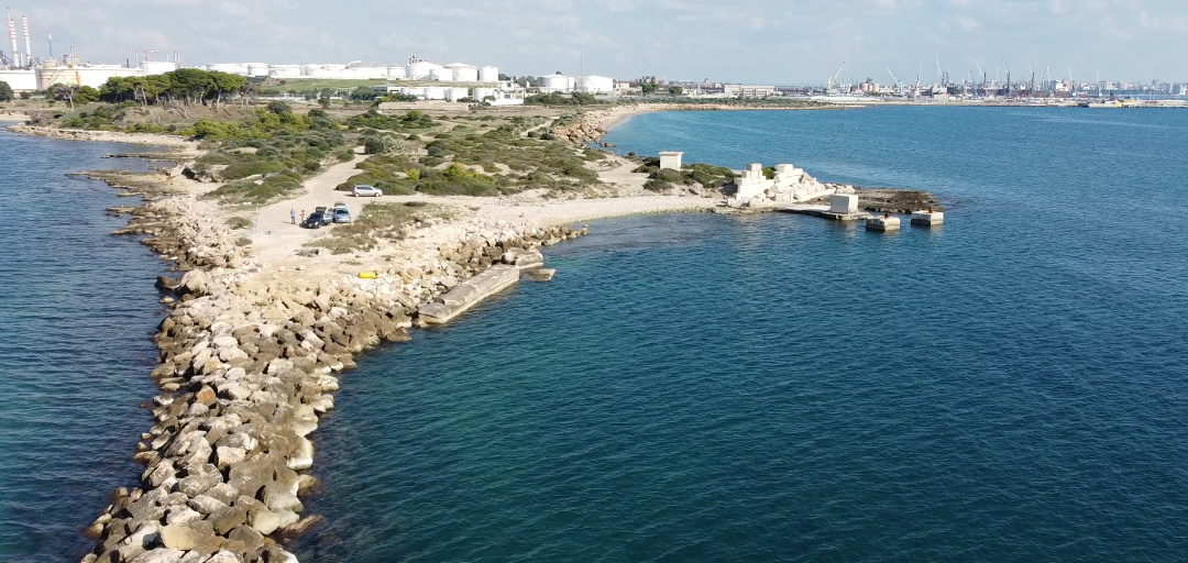 Aerial view taken during the monitoring scenario